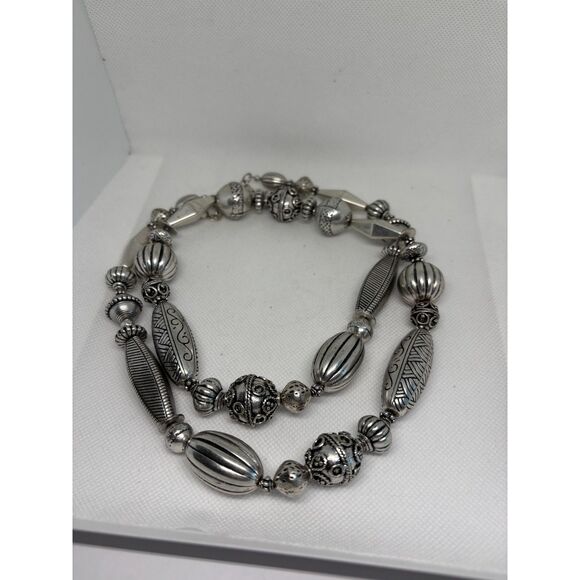 Vintage Chico's Statement Silver Tone Necklace - Picture 2 of 5